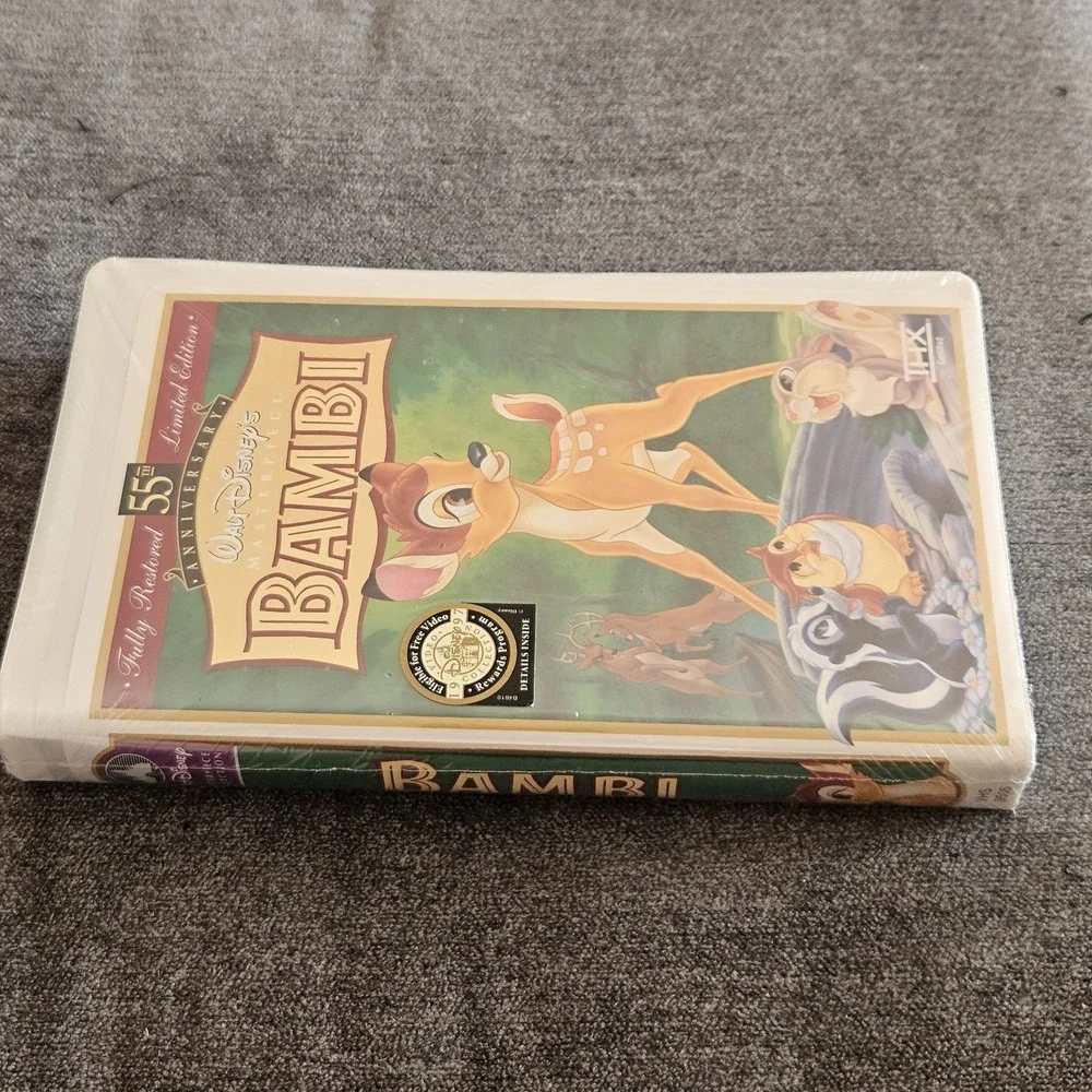 Bambi VHS Tape Sealed 55th Anniversary Masterpiece Collection New Disney Vintage
